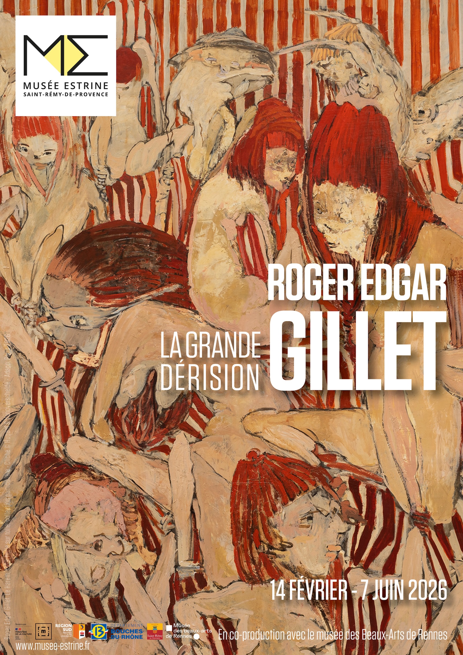 Roger Edgar Gillet, Le Harem, 1969 Roger Edgar Gillet (1924-2004) Le Harem, 1969 Huile sur toile ©Hugard & Vanoverschelde - Adagp, Paris 2025